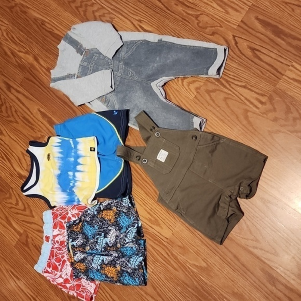 6 pieces‎ 12mo,lucky brand, levi,oshkosh